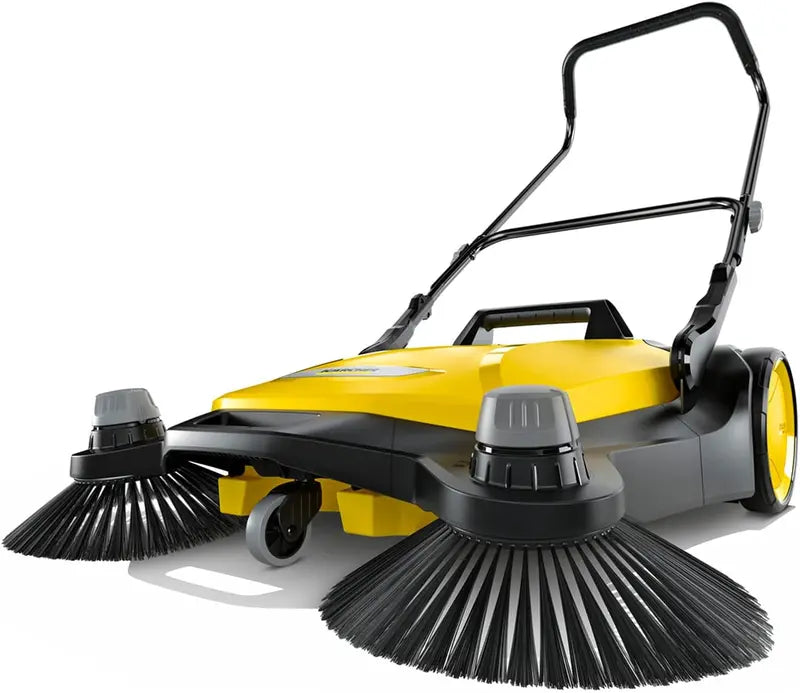 Karcher S 6 Twin Outdoor Push Sweeper, 10 Gallon, 33.9″ Width, Quiet 42dB, Lightweight & Portable