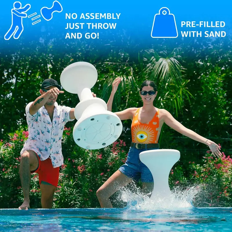 Dunn-Rite Submersible Pool Stool  USA-Made Underwater Bar Seat, 24-Inch Height for Pools & Patios