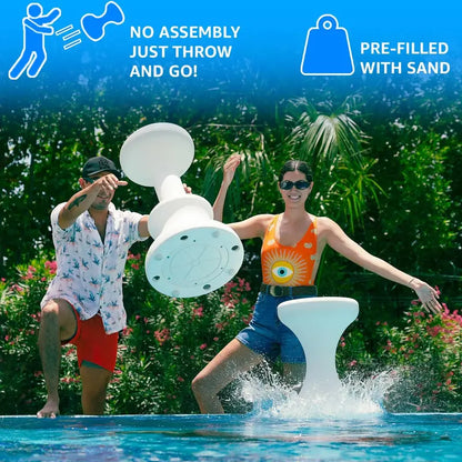 Dunn-Rite Submersible Pool Stool  USA-Made Underwater Bar Seat, 24-Inch Height for Pools & Patios