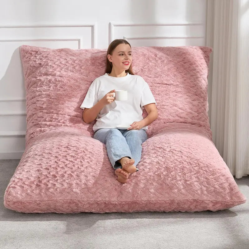 Hobestluk 3-in-1 Convertible Bean Bag  Floor Cushion, Lounger, or Seating Sofa