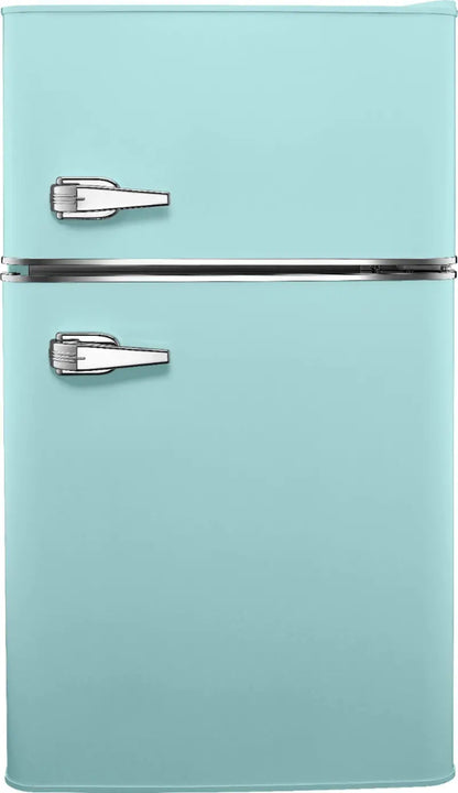 Retro-Style Mini Fridge  3.1 Cu. Ft. with Top Freezer in Cool Mint