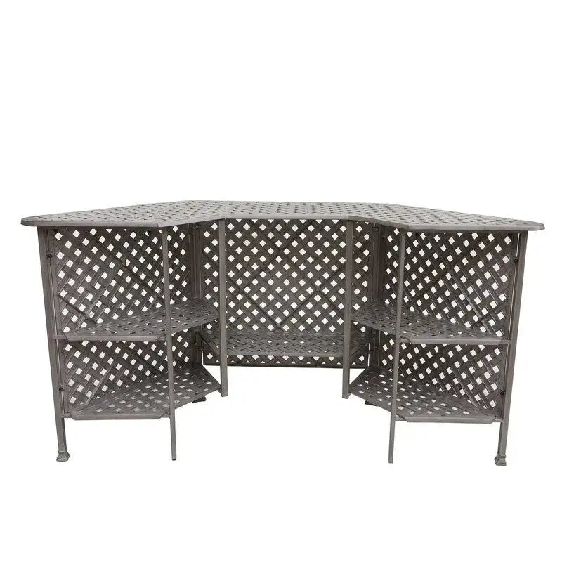 Aged Bronze Aluminum Bar Table  Sleek Party or Home Bar Surface