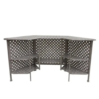 Aged Bronze Aluminum Bar Table  Sleek Party or Home Bar Surface