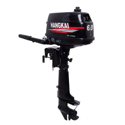 6 HP Lightweight 2-Stroke Outboard Motor  Quick-Start Engine for Fishing Boats
