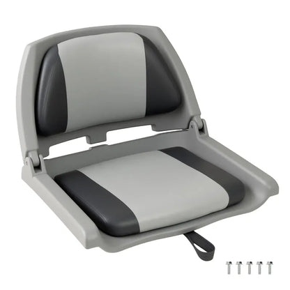 Low-Profile Molded Fishing Boat Chair  Marine-Grade PVC Cushion, Low-Back Design