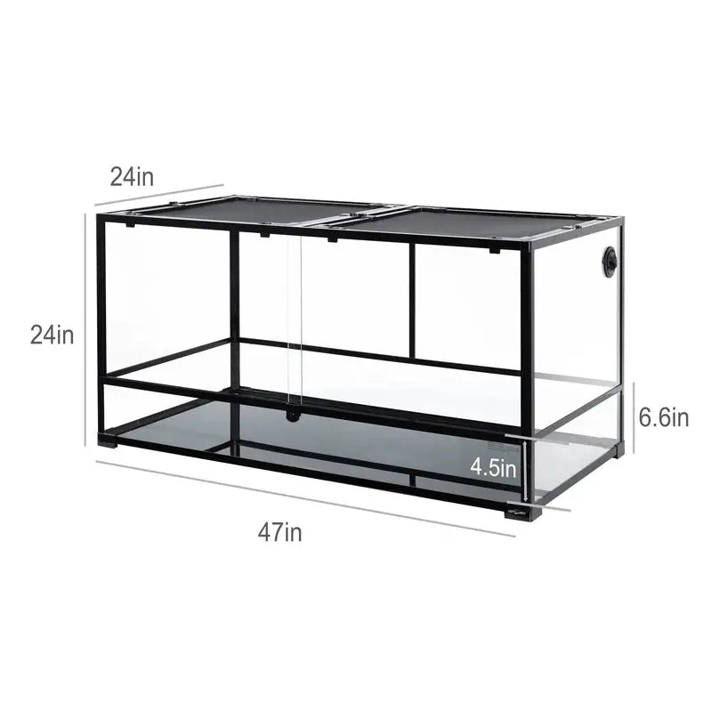 Reptizoo Extra-Large 120-Gallon Terrarium  Premium Habitat for Large Reptiles &amp; Amphibians