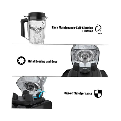 Professional 1450W Blender with 68 oz Total Crushing Pitcher  Dishwasher-Safe, Heavy-Duty Motor for Smoothies, Soups, and Nut Butters, Black