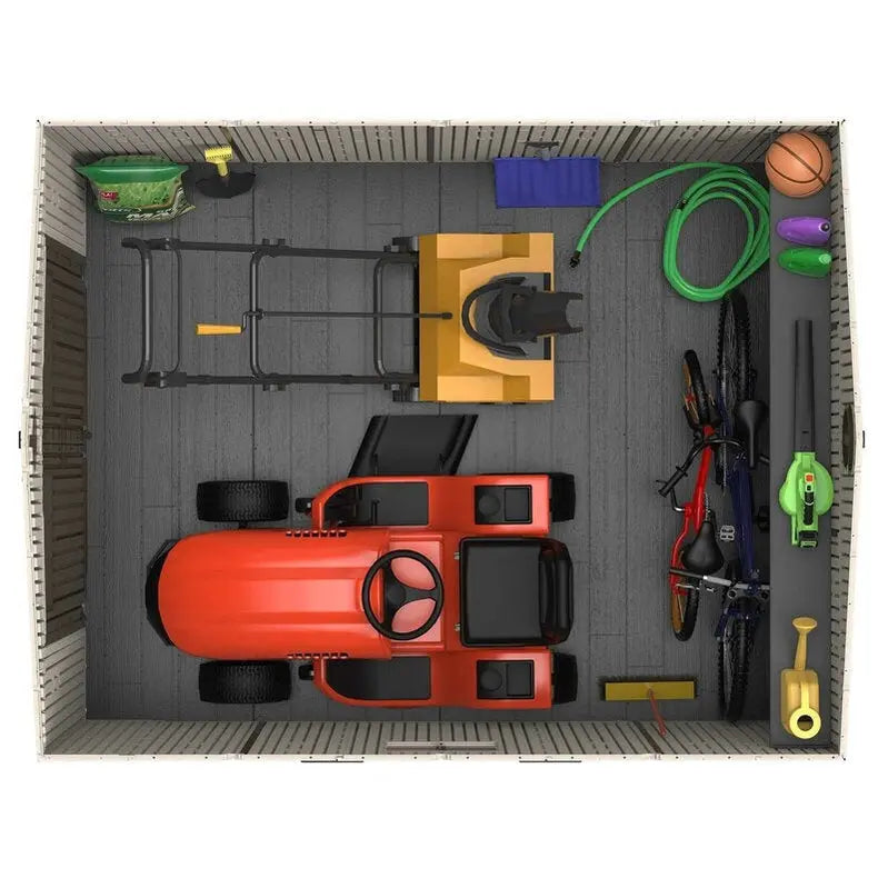 10 ft. x 8 ft. Resin Plastic Side Storage Shed  Weather-Resistant Assembly Required