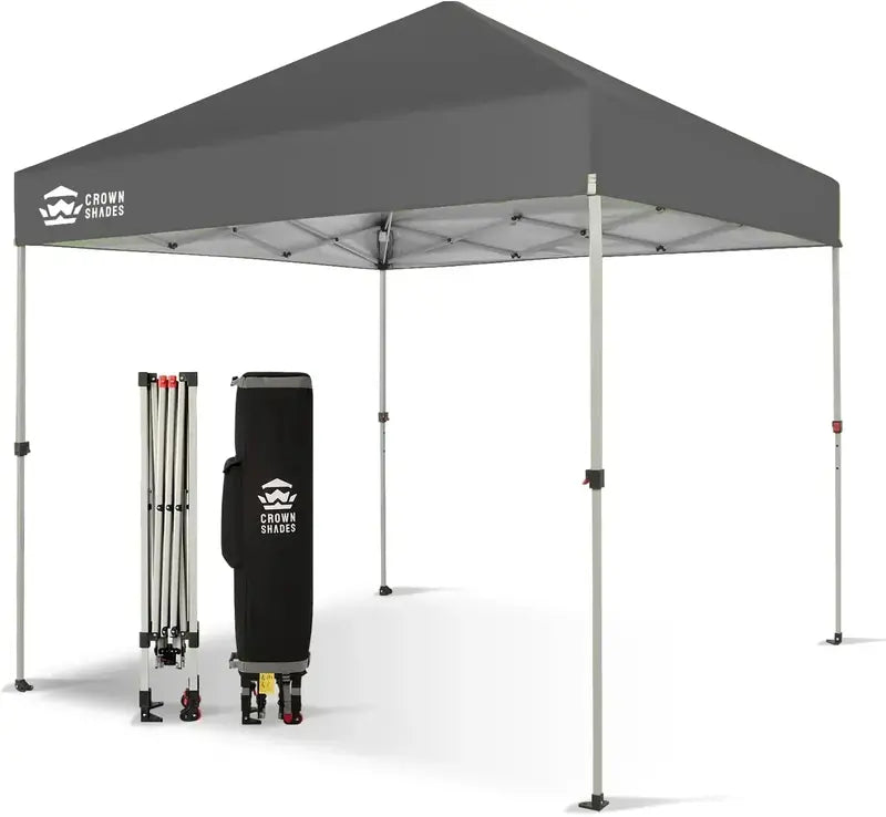 10×10 One-Click Pop-Up Awning  Silver-Coated Sunshade Canopy for Beach, Picnic & Outdoor Events