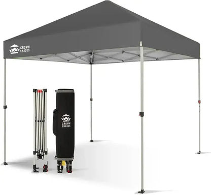 10×10 One-Click Pop-Up Awning  Silver-Coated Sunshade Canopy for Beach, Picnic & Outdoor Events