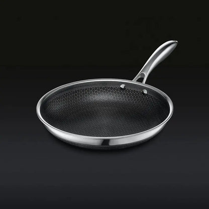 HexClad Hybrid Cookware Set  6-Piece Stainless Steel Collection with Nonstick Ceramic Coating and Tempered Glass Lids