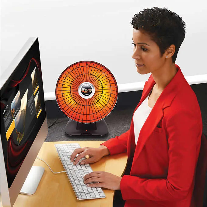 Presto HeatDish Plus Parabolic Heater  1000W Energy-Efficient Space Heater with Adjustable Tilt