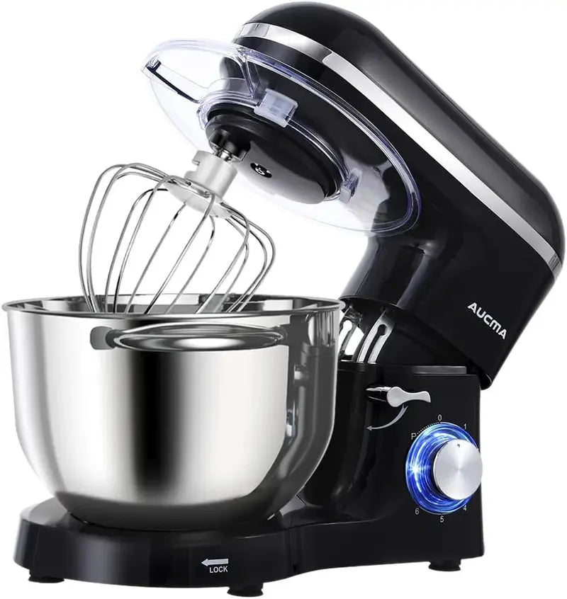 Aucma Electric Stand Mixer  6.5 QT Capacity, 6-Speed Control, Tilt-Head Design for Home Baking
