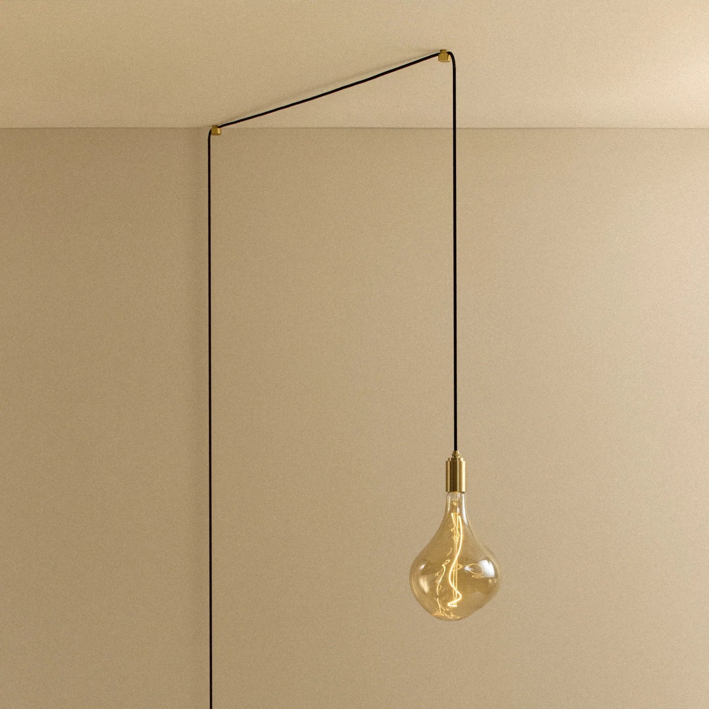 Voronoi II Plug-In Pendant in Brass