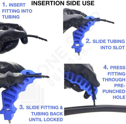 2-in-One Drip Irrigation Tubing Hole Punch and Fitting Insertion Tool  for Easier 1/4
