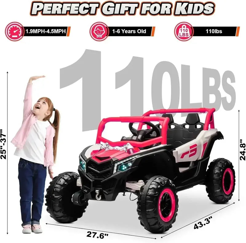 JOYRACER 4x150W RC Off-Road Car for Kids with Shock Absorption and Bluetooth Audio