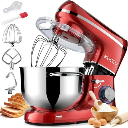 6.5-Qt 660W 6-Speed Tilt-Head Stand Mixer with Stainless Steel Bowl