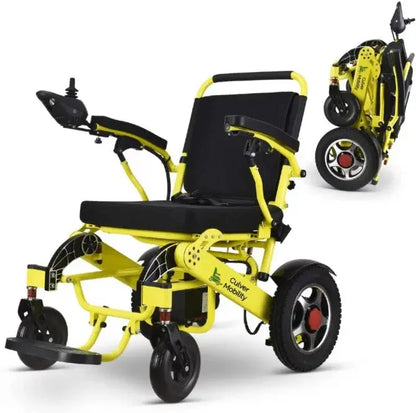 Culver Mobility Foldable Power Wheelchair  FAA-Approved Lightweight Electric Scooter for Travel (Silver, 17.5″ Seat Width)
