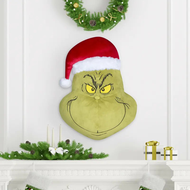 Gemmy Grinch Hanging Decoration, 28.74″x22.04″x6.29″  2.09 lbs, Indoor Christmas Decor