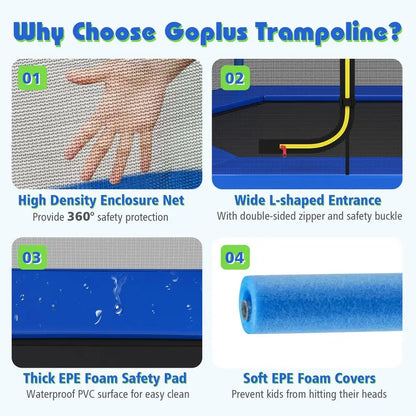 7-Foot ASTM-Certified Trampoline for Indoor & Outdoor Play