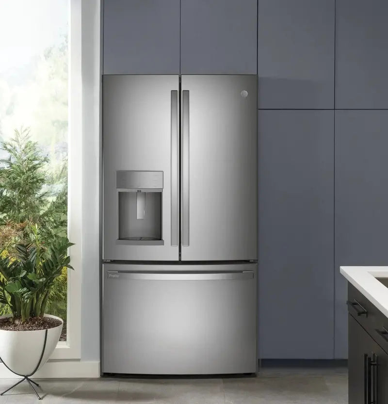 GE Profile ENERGY STAR French-Door Refrigerator  27.7 Cu. Ft., Fingerprint-Resistant Stainless Steel, Hands-Free AutoFill Dispenser