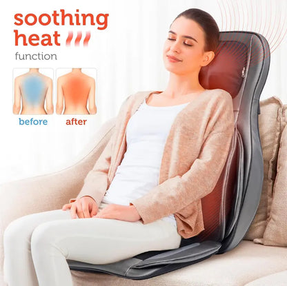 COMFIER Portable Shiatsu Back Massager | Neck & Shoulder Heating Pad with Rolling Compression Therapy for Full-Back Pain Relief