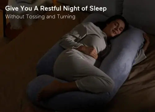 Momcozy Pregnancy Pillows for Sleeping, U Shaped Full Body Maternity Pillow with Removable Cover