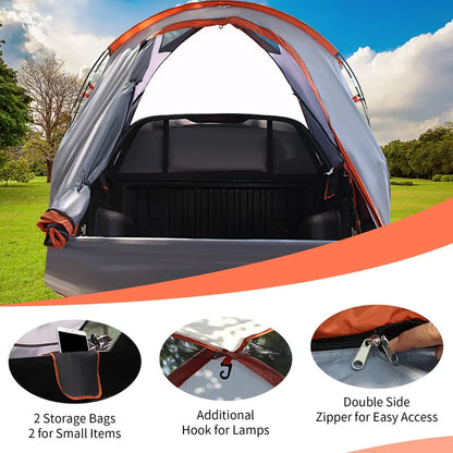 Waterproof Pickup Truck Bed Tent for Two  PU2000mm Coating with Detachable Rainfly