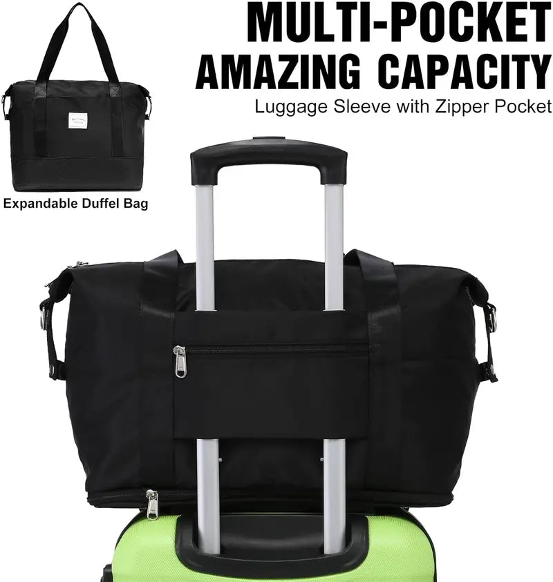 LONG VACATION ABS+PC 6-Piece Luggage Set  Expandable Hardshell Suitcases with YKK Zippers, TSA Locks & 360° Wheels