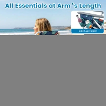 Lightweight Backpack-Friendly Reclining Beach Chairs (Set of 2 or 4)