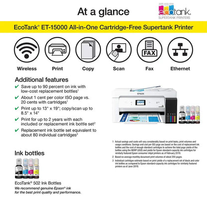 Wireless Color All-in-One Printer  Portable Inkjet with Scanning, Copying & Mobile Printing Support