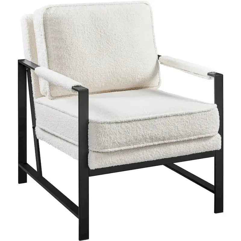Yaheetech Retro Faux Leather Accent Lounge Chair  Vintage-Inspired Upholstered Seating