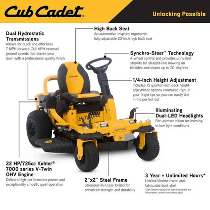 Cub Cadet Ultima ZTS1 Zero-Turn Mower  42-Inch Fabricated Deck, 22-HP Kohler Engine