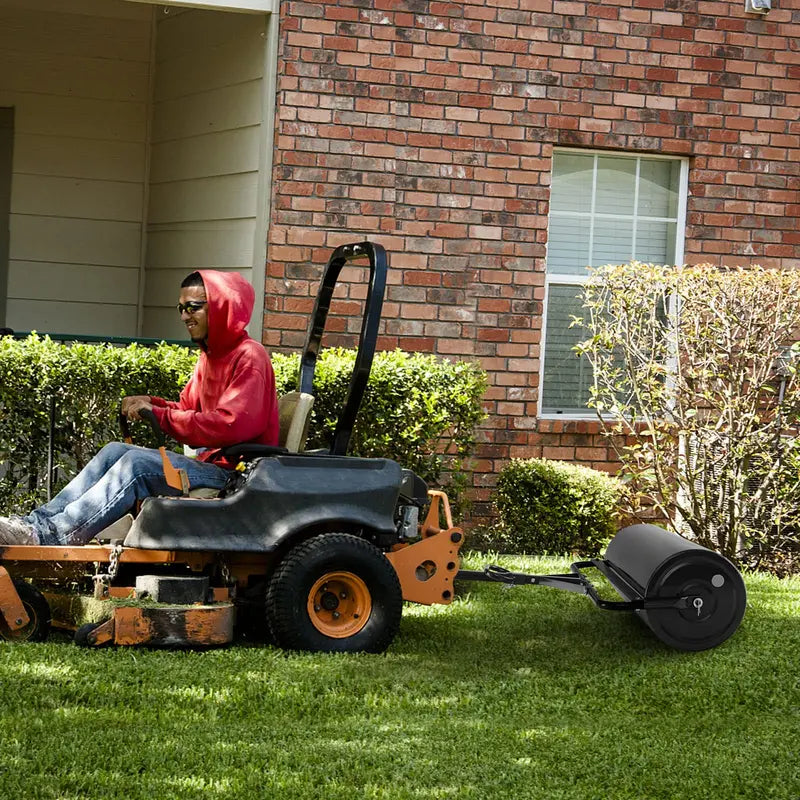 Dual-Use Lawn Roller  Push or Tow-Behind Sod Compactor with 17-Gallon Fill Capacity