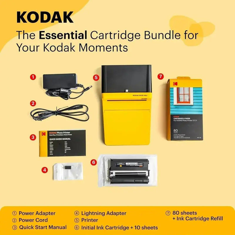 KODAK Dock ERA Plus Instant Photo Printer  4PASS 4×6 Thermal Printer with Easy Mobile Printing