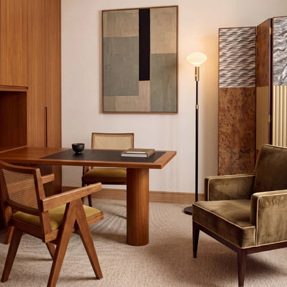 Poise Adjustable Floor Lamp in Brass