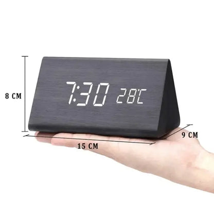 LED Desk Clock with Tap-to-Wake Display and Sound Sensitivity
