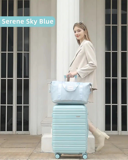 6-Piece Expandable Rolling Luggage Set  Lightweight Hardshell Suitcases with Smooth-Spinning Wheels & Modular Packing Options