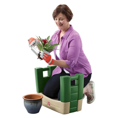 Foldable Garden Kneeler and Seat  Ergonomic Green Design for Comfortable Yard Work