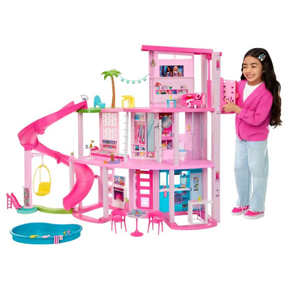 Barbie Dreamhouse Pool Party Playset  3-Story Slide, 75+ Accessories & Pet-Safe Design