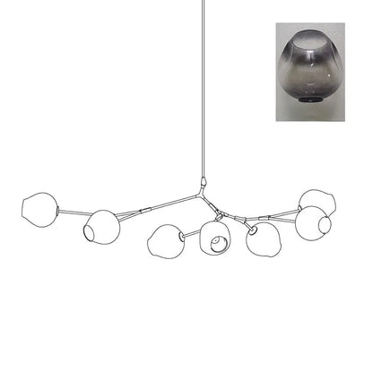 Orvani Linear Globe Chandelier in Modern Industrial Style