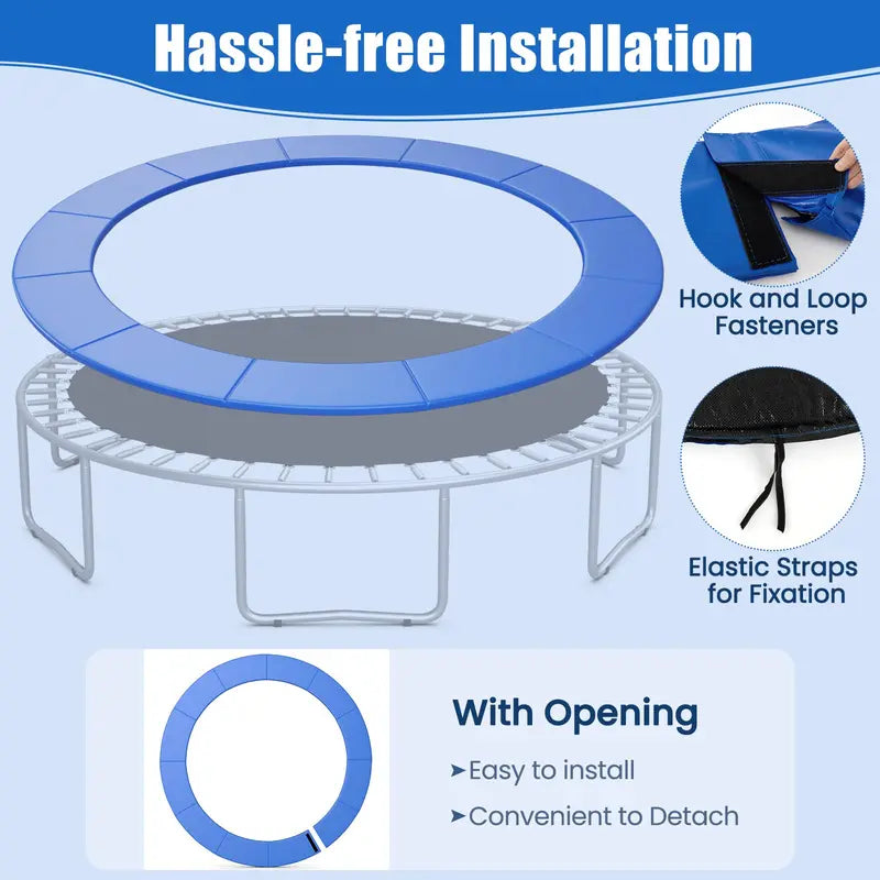 14-Foot Universal Round Trampoline Safety Pad  Waterproof Protective Cover
