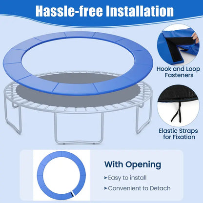14-Foot Universal Round Trampoline Safety Pad  Waterproof Protective Cover