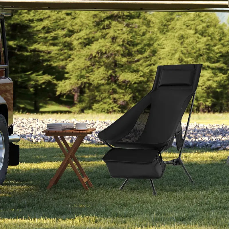 High-Back Portable Outdoor Chair for Beach, Hiking, and Backyard Use