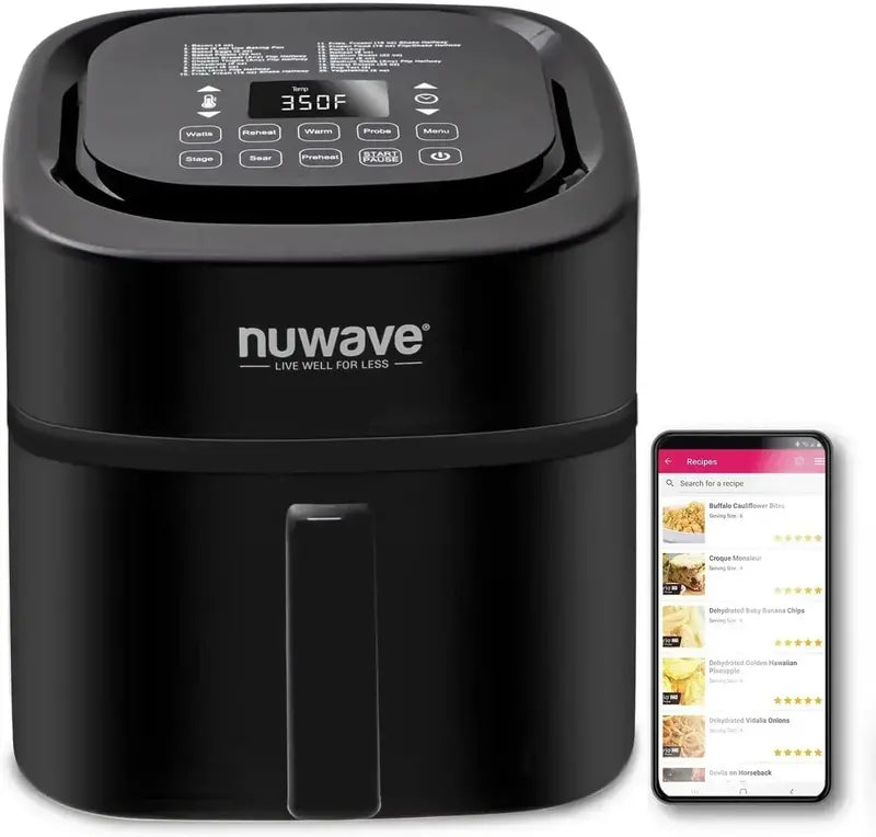 Nuwave Brio 15.5-Quart Air Fryer Oven  Rapid Reheating, Baking, and Dehydrating Appliance