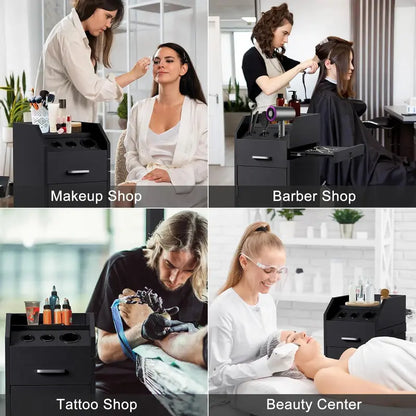 Winado Rolling Salon Storage Cart with Adjustable Shelves and Casters