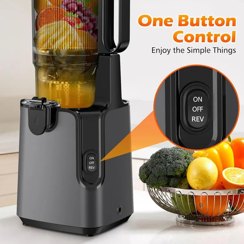 High-Capacity Slow Juicer — 5.8-Inch Feed Opening, Cold Press Masticating Technology for Nutrient-Rich Juice