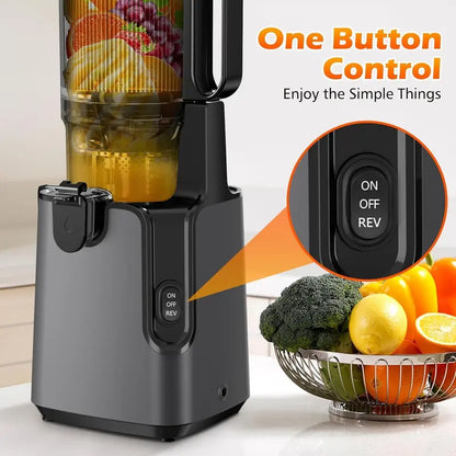 High-Capacity Slow Juicer — 5.8-Inch Feed Opening, Cold Press Masticating Technology for Nutrient-Rich Juice