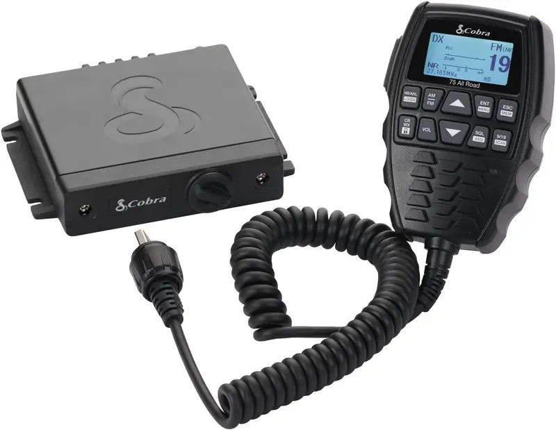 Cobra 75 All-Road Wireless CB Radio  Dual AM/FM, Bluetooth, Noise Cancel, Waterproof, 40 Channels, Black