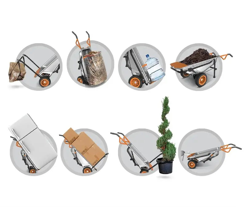 WORX AEROCart WG050  8-in-1 Multi-Function Yard Cart, Wheelbarrow & Dolly